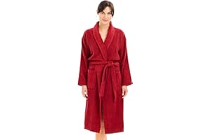HOMELEVEL Peignoir de bain en tissu éponge - 100% coton - Pour homme et femme - Tailles S à 6 XL, Noir, S