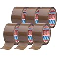 Ruban Adhésif Tesapack 64014 Marron - Lot De 6 Rouleaux Silencieux 66m Pour Emballage