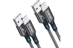 GIANAC iPhone Ladekabel 1M+1M iPhone Kabel,USB Lightning Kabel [MFi-Zertifiziert] Fast USB Ladekabel SchnellKabel für iPhone 14,13,12,11,XS, XS Max,XR,X,8,8Plus,7,7Plus,6s,6s Plus,6,6 Plus,iPad