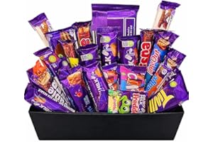 BENERRY Chocolate Gift Box – Assorted Bars & Treats – Luxury Sweet Hamper – Gift for Christmas, Birthday or All Occasions (21 pieces - Black)