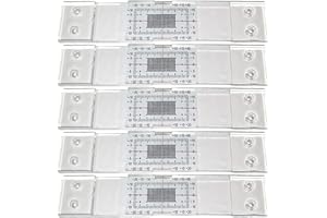 POMUROM Misuratore di crepe manuale, 1/2/3/5 pezzi, protocollo di monitoraggio delle crepe, in acrilico trasparente, misuratore di crepe per superfici piatte, monitoraggio delle crepe per display standard e