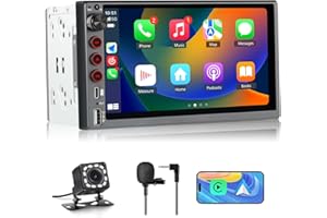 Hexinex Universale Autoradio 2 DIN con Schermo Wireless CarPlay & Android Auto Bluetooth FM GPS USB Tipo-C Comandi al volante