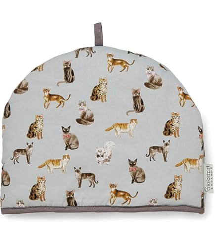 HOMESCAPES Couvre-théière à Motif De Coeurs Rouges, Cosy