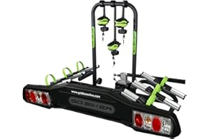 GO BIKER - Portabicicletas Ranger - 3 Bicicletas - Bola de Remolque - Soporta 15kg x Carril - Brazos Ajustables - Apto Todo Tipo de Bicicletas - Doble Cierre de Seguridad - Antirrobo