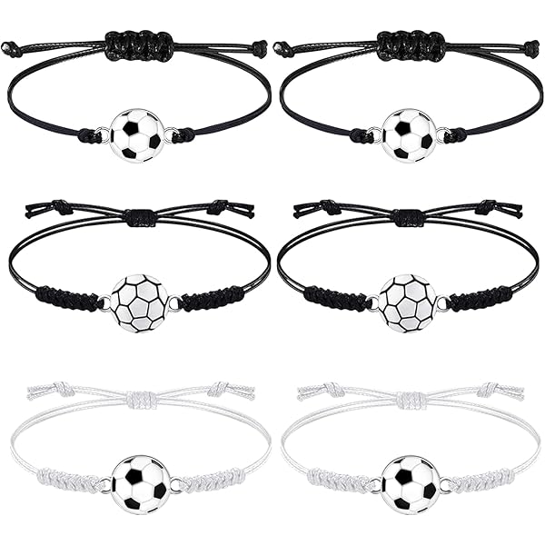 YAFULG 12 Stück Fußball Armbänder Kinder - Verstellbare Freundschaftsarmbänder