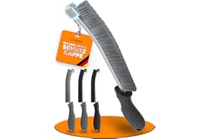LUMARO Fugenbürste - Fugenreinigungsbürste für Bad, Dusche, Fließe - Reinigungsbürste, Spaltreinigungsbürste, Schmale Ritzenbürste für Fensterrahmen - 2X Hartborsten 2X Weich inkl. Kratzschutz
