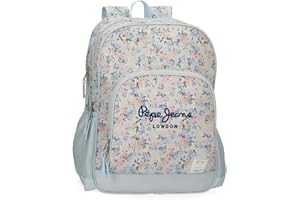 Pepe Jeans Malila, Mochila Dos Compartimentos Adaptable Niñas, Azul (Blue), 32x45x15 Cm