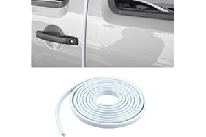 deemars Protezioni per il Bordo Della Porta Dell'auto, Protettore Della Porta Dell'auto, Accessori Esterni Dell'automobile 16.4FT U forma Bordo Trim Guarnizione Protettore per le Automobili (Bianco)