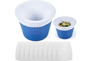 VABNEER 10 Stück Pool Skimmer Socken, Wiederverwendbare Skimmersocke für Schwimmbäder, Schützer für Filter, Körbe und Skimmer, Skimmer Socken Entfernt Gras, Abschaum, Insekten und Haare
