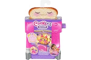 COOKEEZ MAKERY Tostadora de los Toasty Treatz Peluche perfumado; prepara un Peluche Suave y Esponjoso. ¡Mete el Pan y verás aparecer un Peluche Sorpresa!