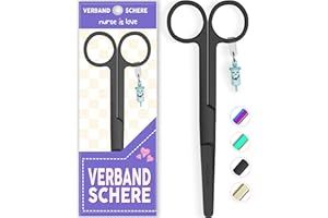 Nurse is Love Mayo Schere, Verbandsschere Pflege, Verbandschere Krankenschwester Schere aus Edelstahl scharf, abgerundete Spitze | für rettungsschere | Trauma schere mit bunt Designs |