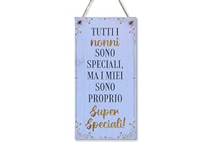 CARISPIBET Fortuna, Amore, Allegria | segni decorativi segni di benvenuto targhe per la decorazione della casa decorazioni interne 30 x 15 cm (Tutto i nonni)