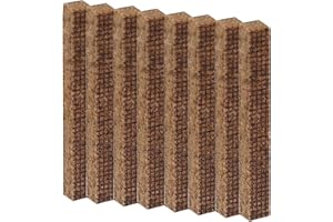 QIANFENSHI 8 Pièces Meche Bougie Bois,Mèches De Mangeur De Bougie,Mèche Permanente pour Restes De Bougies,Mèches De Rechange,Mèche en Bois Compressé,pour l'extérieur,Mèche à Combustion,1 * 1 * 9cm