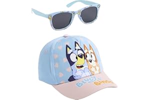 CERDÁ LIFE'S LITTLE MOMENTS Unisex Bluey Cap und Brille für Kinder, originelles Design, verstellbar und leicht, ideal für den Sommer und als Sonnenschutz