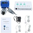U.S. Solid Water Leak Detector - Water Alarm Leak Detect System with 1” Automatic Shut-Off Stainless Steel Motorized Ball Valve, Controller and 3 Sensors and Sound Alarm