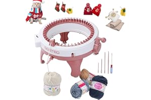 Shoze Knitting Machine 48 Needle DIY Hand Knitting Machine Weaving Loom Board Rotating Needle Machine for Adults and Kids