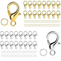 Lot De 1140 Fermoirs Bracelet Et Collier - Attaches Mousqueton, Anneaux Ouverts Or Et Argent - Kit DIY Bijoux Complet