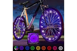 Activ Life Luci a LED per le Ruote di Biciclette con Batterie Incluse! Conf. da 2 per Copertone - 100% in più di Luminosità e Visibilità da Tutte le Angolazioni per la Massima Sicurezza e Stile