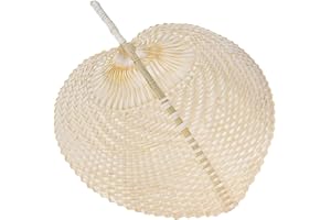 GENERISCH Handgefertigte Fächer, natürliche Saunafächer, natürliche Handarbeit, herzförmiger Bambus, gesponnene Fächer, tragbare Sommerfächer, für DIY gewebter Ventilator, Sommerfankunst und Cool