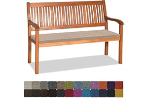 Orumrud Coussin pour Banc de Jardin 110 x 30 x 5 cm，Coussin de Banc antidérapant 1/2/3 Places， Amovible et Lavable， pour balancelle, Banc de Jardin, Chaise de Salle à Manger，Gris
