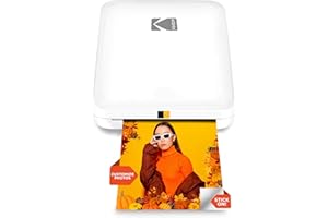 KODAK Step Slim Instant Smartphone Photo Printer - Portable Sleek Color Wireless Mobile Printer -Zink 2x3 Inch Sticky-Back Photos -Print from iOS & Android Devices with Bluetooth w/the Fun App - White