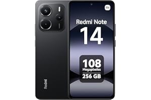 XIAOMI Redmi Note 14 - Smartphone de 8+256GB, Pantalla de 6.67" AMOLED FHD+ 120Hz, MediaTek Helio G99-Ultra, cámara de 108MP, TurboCharge 33W, 5500 mAh, Cargador no Incluido, Negro (Versión ES)