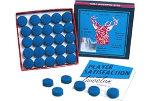 ‎BILMAG Tweeten 3 STK. Billard Cue Tip Queue Leder Klebeleder Elk Master, Verschiedene Größen in Härtegrad Soft (13mm)