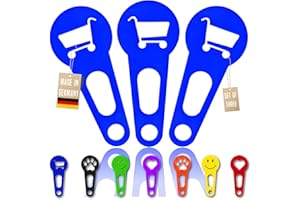 ONAIR 3 gettoni per il carrello della spesa, rimovibili immediatamente come portachiavi; 3 pezzi in un set Sblocca carrello Sblocca carrello (Blu, Avventura commerciale)
