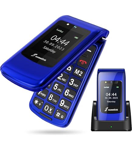 Téléphone Portable Senior ALIGATOR V650 - Bouton SOS Avec Localisation, Grand écran, Touches Larges, Rouge