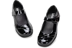 Frank Mully Mädchen-Kleiderschuhe Mädchen Mary Jane Flache Schuhe Ballerinas Flache Party-Schulschuhe mit Schleife für Kleinkinder/kleine Kinder/große Kinder