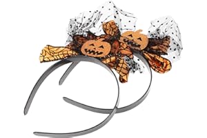 ABOOFAN 2Pcs Halloween pumpkin Headbands Halloween pumpkin Fascinators Derby Headband Hair Hoop Halloween Cosplay Party Supplies For Women Girls