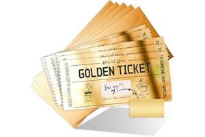 ALITADE 5x Golden Ticket Scratch Cards Set, Surprise Scratch Cards for Writing Your Own Special, DIY Personalized Gifts for Holidays Perfect for Girlfriend Wife Friends Unique and Fun Gift Idea