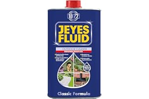 Jeyes Fluid Classic Premium Patio Cleaner 1L Concentrated Formula Makes 20L Outdoor Disinfectant for Patios, Greenhouses, Plant Pots – Kills 99.9% Bacteria