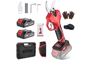 NUMNER Secateur Electrique Sans Fil, 50mm Sécateur Électrique avec et Écran LCD, Secateur a Batterie 3000mAh, Lames Sharp Sk5, Moteur Sans Balais, Coupe Branche Electrique pour Vigne, Arbustes, Succursales