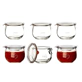 Weck Hava Ge&ccedil;irmez Clip-Close Kapalı Tulip 580 Ml Kapaklı Kap 100 Mm, 6 Adet, Cam, Şeffaf, 6