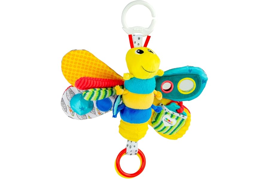 LAMAZE Freddie The Firefly - Clip on Pram and Pushchair Newborn Baby Toy, Sensory Toy for Babies Boys and Girls From 0 - 6 Months