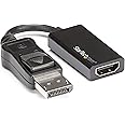 StarTech.com DisplayPort to HDMI Adapter - 4K 60Hz Active DP 1.4 to HDMI 2.0 Video Converter - DP to HDMI Monitor/TV/Display 