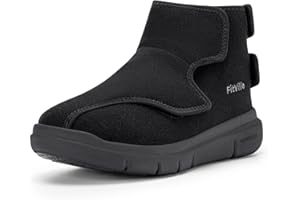 FitVille Diabetic Winter Boots for Men Fully Adjustable Straps Mens Winter Boots Wide Neuropathy Wide Toe Box Men Snow Boots Wide with Warm Fur Lining Foot Pain Relief