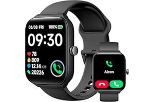 TOOBUR Reloj Inteligente Mujer Hombre, Smartwatch Alexa Incorporada 1.95" Pantalla IP68 Sumergible con Llamada/Seguimiento del Frecuencia Cardíaca/Oxígeno en Sangre/Sueño/100 Deportes para Android iOS