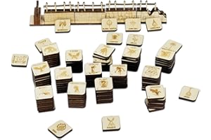 CZYY D&D Tischspielmarken aus Holz, lasergeschnitten, Fantasy, RPG, Held und Monster, Set mit 112 Teilen, perfekt für Dungeons & Dragons und Pathfinder