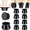 aneaseit Chair Leg Floor Protectors - 3" X 8 Pieces - Felt Bottom Silicone Pads for Hardwood Floors and Furniture Feet - Rubber Chair Caps - XL Extra
