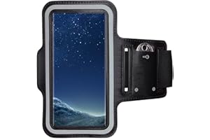 CoverKingz Sportarmband für Samsung Galaxy S8 - Armtasche mit Schlüsselfach Oberarm Halterung - Sport Laufarmband Handy Armband Schwarz
