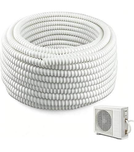 Kondensatschlauch | 30m, flexibler, verstärkter Spiralschlauch mit glatter Innenseite für Klimaanlagen zum Abführen von Tauwasser 16mm / 20mm
