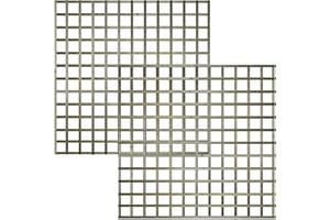 PREMIER GARDEN SUPPLIES Premier Flat 6x6ft (W: 6ft x H: 6ft) Frameless Rough-Sawn Square Trellis Pressure-Treated Garden Panel with 100-120mm Squares Fence Topper/Wall Art Width 1828mm x Height: 1800mm