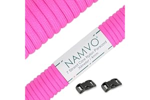 Namvo 550 Paracord Mil Spec Type III 7 strand parachute cord Total Length 100ft / 30 Meters, Glitter
