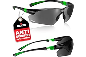 NoCry Gafas de seguridad con lentes transparentes antivaho resistentes a los arañazos y agarres antideslizantes, protección UV, ajustables