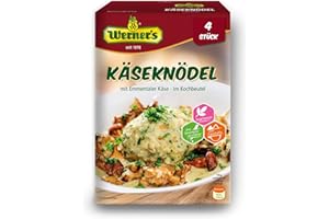 WERNER'S Werner´s Semmelknödel mit Emmentaler Käse, 4 Stück im Kochbeutel, 6 Packungen pro Karton, ohne Farbstoffe, für Vegetarier geeignet,