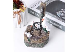 Junerain Outdoor Water Featur for Garn,Animals Statue th Solar Lits,Du Water Fountain Outdoor Scuture,Rin Animal Statue Water Feature Fountain for Patio coration