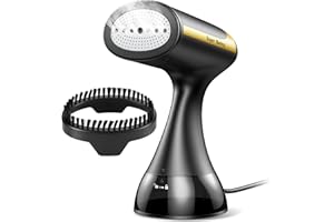 Super Barley Ferro da Stiro Verticale, 1500W Stiratrice Verticale, 25s Riscaldamento Rimozione rapida delle rughe Stiratrice a Vapore Portatile, 300ml alto Volume Ferro a vapore da Viaggio