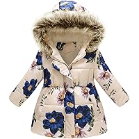 Tilozs Fille Manteau D'Hiver à Capuche Fourrure Veste